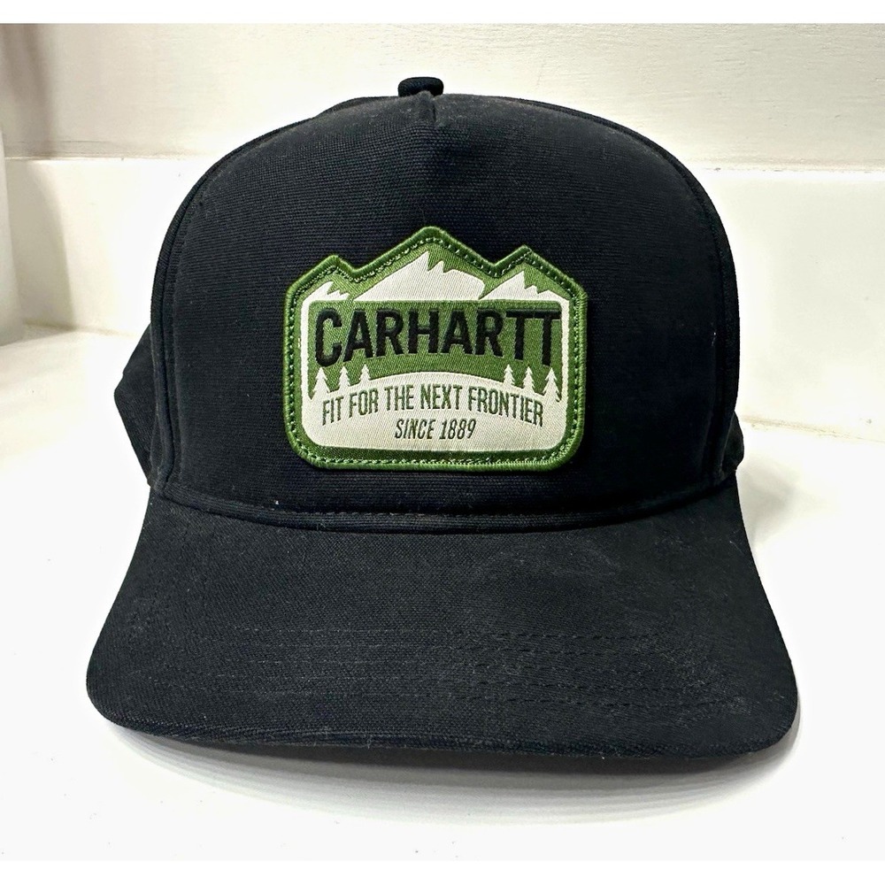 Carhartt Mountain Hat Black Snapback "Fit For The Next Frontier" Hiking One Size